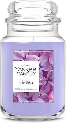 Yankee Candle Large Jar Scented Candle with up to 150 Hour Burn Time, Soy Wax Blend for Cleaner Consistent Burn, 22 oz Jar Candle with Room Filling Fragrance, Lilac Blossoms in Saudi Arabia