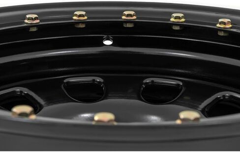 Rough Country Black Simulated Beadlock Steel 15x8 | 5x4.5-RC158545SL Wheel with Painted (15 x 8. inches /5 x 4 inches, -19 mm Offset) in Saudi Arabia