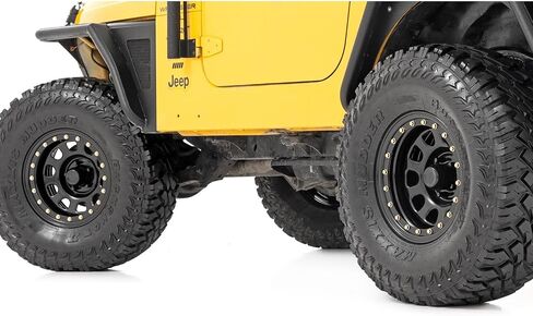 Rough Country Black Simulated Beadlock Steel 15x8 | 5x4.5-RC158545SL Wheel with Painted (15 x 8. inches /5 x 4 inches, -19 mm Offset) in Saudi Arabia