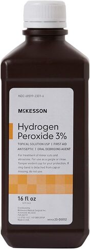 McKesson Hydrogen Peroxide 3%, 4 oz [Pack of 1] Topical Solution USP, First Aid Antiseptic, Oral Debriding Agent in Kuwait