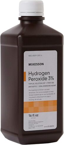 McKesson Hydrogen Peroxide 3%, 4 oz [Pack of 1] Topical Solution USP, First Aid Antiseptic, Oral Debriding Agent in Kuwait