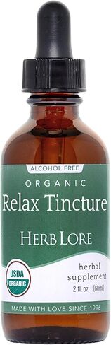 Herb Lore Relax Tincture - Organic Liquid Extract Drops with Lemon Balm, Chamomile, and Skullcap for Kids & Adults (2 fl oz) in Kuwait