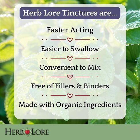 Herb Lore Relax Tincture - Organic Liquid Extract Drops with Lemon Balm, Chamomile, and Skullcap for Kids & Adults (2 fl oz) in Kuwait