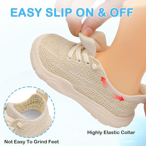 Scurtain Toddler Shoes Boys Girls Barefoot Shoes Kids Breathable Sneakers Slip on Toddler Sneakers in Saudi Arabia