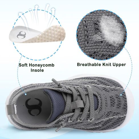 Scurtain Toddler Shoes Boys Girls Barefoot Shoes Kids Breathable Sneakers Slip on Toddler Sneakers in Saudi Arabia