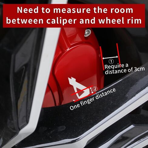 AOOA Caliper Covers Red with White Logo Brake Aluminum 2014-2024 Infiniti QX80(Set of 4) in Kuwait