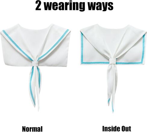 Sailor Collars Scarf for Women Top Fake Collar Necklaces Sailor Shawl wraps Match Sweater Shirt Dress in Saudi Arabia