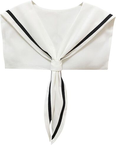 Sailor Collars Scarf for Women Top Fake Collar Necklaces Sailor Shawl wraps Match Sweater Shirt Dress in Saudi Arabia