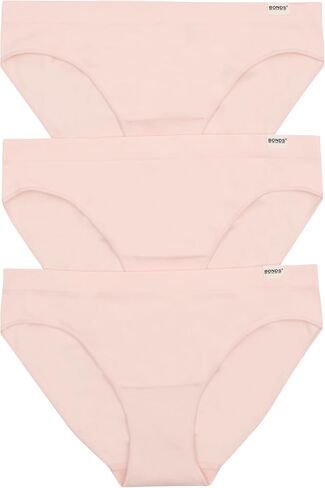Bonds Women's Seamless Icons Hipster Underwear in Stretchy Mid Rise Fit for Women, 3-pack in Kuwait