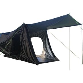 Instant Camp Hub Tailgate Tent – 3 Person Spacious Shelter with 3 Doors, Universal Car Fit & 2-Minute Setup