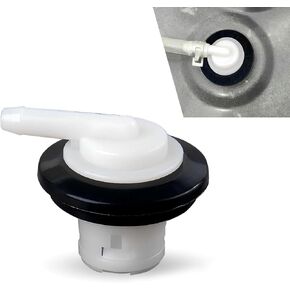 1 PC Automotive Fuel Tank Vent Plug, 1.57" x 1.69" W-004 Ventilation Valve Vent Plug Cap, Replacement Accessories, Compatible with Ford 1980-1996 F150 F250, 1980-1997 F350 (Black & White)