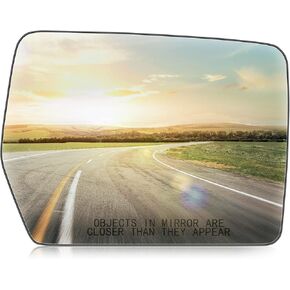 Passenger Right Side Power Heated Convex Mirror Glass Fits for 2004-2014 Ford F-150 Replacement for 4L3Z-17K707-DA