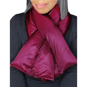 Padded Oblong Nylon Pull-through Puffer Scarf