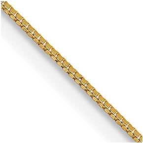 JewelryWeb 14k Gold .5mm Box With Lobster Clasp Chain Necklace Chain-Necklace for Women and Men
