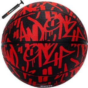 و 1 Fantom Graffiti Rubber Basketbber - كرة الشوارع للاستخدام الداخلي والخارجي ، وبناء القنوات العميقة والمتانة