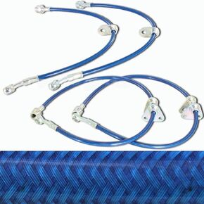 Brake Line for Integra 94-97 Civic 92-95 Front Rear Stainless Blue