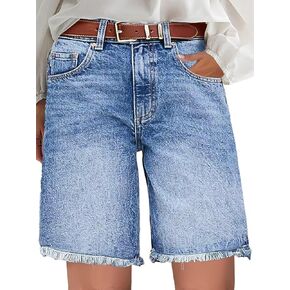 Flamingals Women's Raw Hen High Weist Bermuda Shorts Shorts Summer Sirts