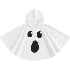 Toddler Baby Boy Girl Halloween Costume Ghost Smile Cloak Fancy Party Cape Poncho Hooded Cosplay Outfits