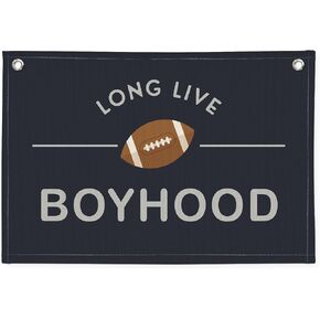 Live Live Boyhood Banner ، ديكورات حضانة غرفة Boys Room ، Canvas Canvas Banner Wall Decord Decor