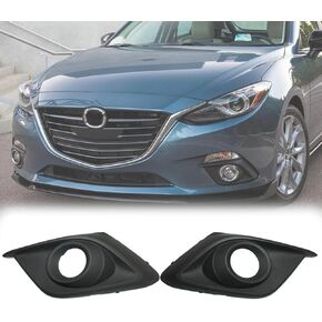 1Pair Front Left and Right Side Fog Light Cover Bezel Replacement For Mazda 3 2014 2015 2016