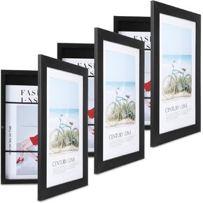 [3-Pack] Kids Art Frames, Kids Art Frames Changeable, Artwork Frames for Kids Art, 8.5x11 Front Loading Art Frame (BLACK)