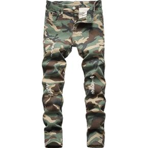 Boy's Skinny Fit Ripped Distressed Stretch Fashion Denim Jeans Pants
