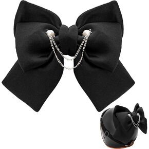 1 Piece Large Fabric Bow Helmet Decoration for Motorcycle Ski Bike, Suction Cup Cute Girl Women Accessories Fitted Helmet Decorations Fashion Hair Patches Accesorios para Cascos De Motos
