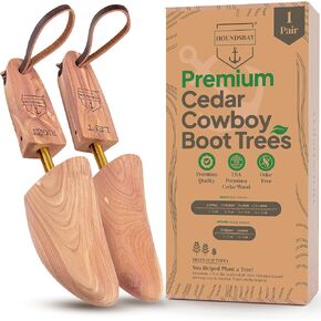 HOUNDSBAY Cowboy Boot Trees, Cedar Western Boot Tree for Men & Women, Shoe Tree for Boots, Boot Stretcher & Shaper