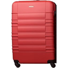 ABS Luggage Suitcase, Spinner Hardshell Lightweight, Stylish & Durable Suitcase with 360° Wheels for Smooth Travel, Perfect for Carry-On, Ideal for Business, Vacations & Weekend Getaways Red (28inch)