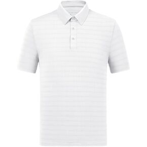 Fit Space Men Men Golf Golf Polo ، قمصان تنس التبريد ، امتداد سلس ، كم قصير سريع الجفاف مع Icesilk Tech