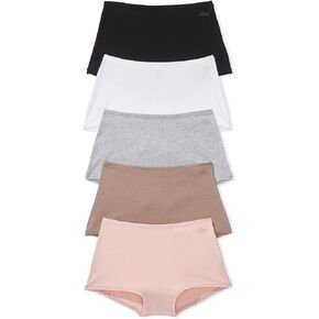 Victoria's Secret PINK Women's Cotton Boyshort Underwear, Panties for Women, Spring Basic, (S)