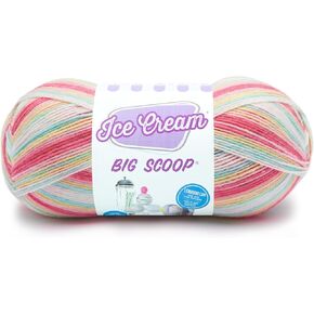 Lion Brand Yarn Ice Cream Big Scoop Yarn, Tutti Frutti