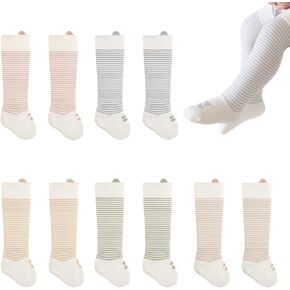 Newborn Baby Knee High Socks Girl Boy Infant Toddler Cotton Uniform Seamless Tube Long Stockings Socks