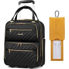 LUGGEX Underseat Carry On Luggage & Luggage Tag for Suitcases