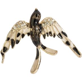 Knighthood Vintage Cute Stone Detailing Flying Bird Brooch Men's Lapel Pin Shirt Enamel Broches Clothing Badge