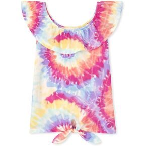 The Children's Place Girls' Print Ruffle Top