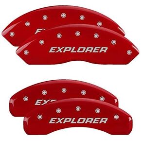 يغطي الفرجار MGP 10252Sexprd Explorer (Pre-2011) معطف مسحوق أحمر ، أحرف فضية ، مجموعة من 4