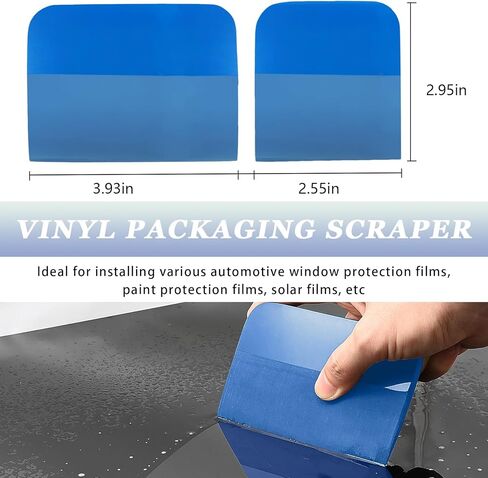 2 PCS PPF Squeegee, TPU Coating Anti-Scratch Window Tint Squeegee Water Remover Scraper, Soft Silicone Rubber Squeegee for Vinyl Wrap Protection Film, Car Accessories (Green) in Kuwait