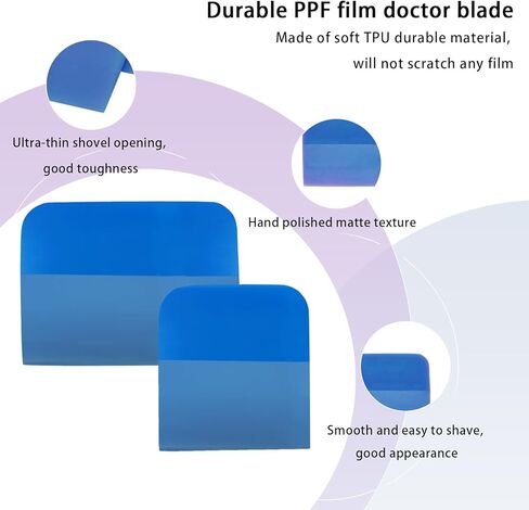 2 PCS PPF Squeegee, TPU Coating Anti-Scratch Window Tint Squeegee Water Remover Scraper, Soft Silicone Rubber Squeegee for Vinyl Wrap Protection Film, Car Accessories (Green) in Kuwait