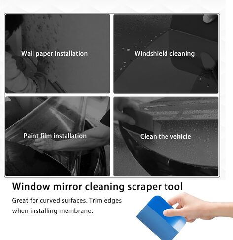 2 PCS PPF Squeegee, TPU Coating Anti-Scratch Window Tint Squeegee Water Remover Scraper, Soft Silicone Rubber Squeegee for Vinyl Wrap Protection Film, Car Accessories (Green) in Kuwait