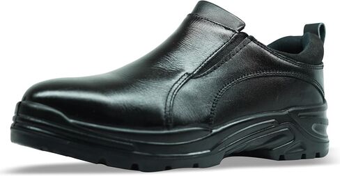 Black Waterproof Steel Toe Work Boots for Men & Women | Women & Men's Steel Toe Boots | Non-Slip- Slip-On Safety Sneakers-Industrial Shoes for Construction, Warehouse, and Outdoor Work Shoes for Youth & Adult in Saudi Arabia
