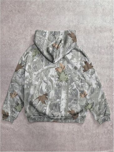 COZYEASE Girl's Graphic Camo Hoodie Long Sleeve Drop Shoulder Hooded Sweatshirts Loose Vintage Pullovers in Saudi Arabia