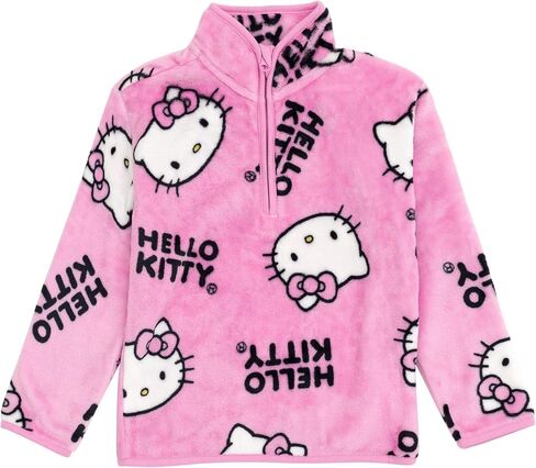 Hello Kitty Girls Half Zip Woobie Sweetshirt Toddler to Big Kid Sister (2T - 14-16) in Saudi Arabia