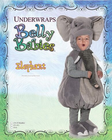 UNDERWRAPS unisex-baby Toddler's Elephant Plush Belly Babies Costume in Saudi Arabia