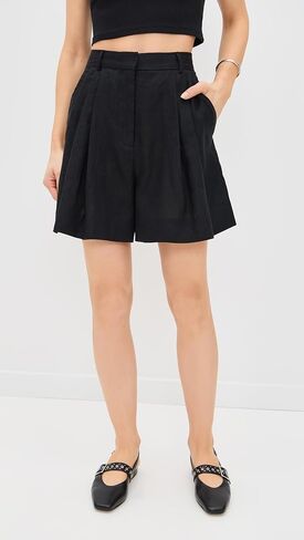 STAUD Women's Cruz Linen Shorts in Saudi Arabia