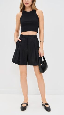 STAUD Women's Cruz Linen Shorts in Saudi Arabia