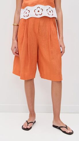 STAUD Women's Cruz Linen Shorts in Saudi Arabia