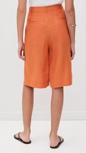 STAUD Women's Cruz Linen Shorts in Saudi Arabia