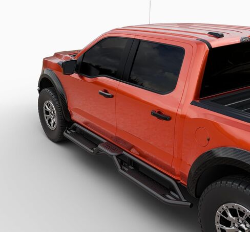 6“ Running Boards Side Steps Compatible for 2015-2022 Ford F150, Compatible for 2017-2022 Ford F250 Super Duty SuperCrew/Crew Cab 4 Full Size Doors, Two-Stair Design Nerf Bars, Black in Kuwait