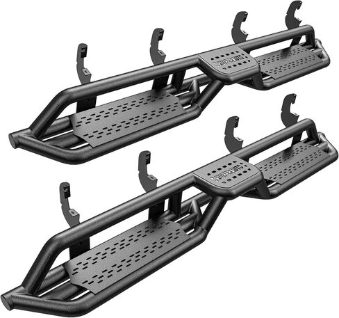 6“ Running Boards Side Steps Compatible for 2015-2022 Ford F150, Compatible for 2017-2022 Ford F250 Super Duty SuperCrew/Crew Cab 4 Full Size Doors, Two-Stair Design Nerf Bars, Black in Kuwait